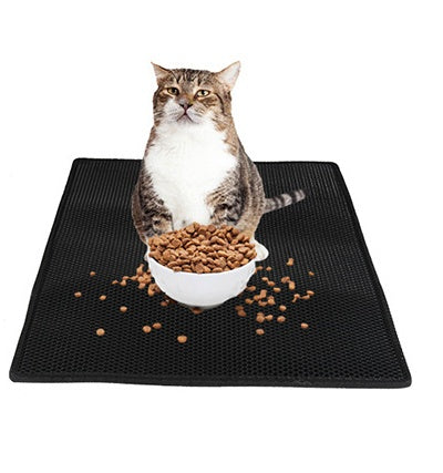 The Trap & Track Litter Mat – Honeycomb Design Cat Litter Trapper with Waterproof Base