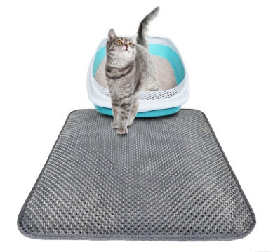 The Trap & Track Litter Mat – Honeycomb Design Cat Litter Trapper with Waterproof Base