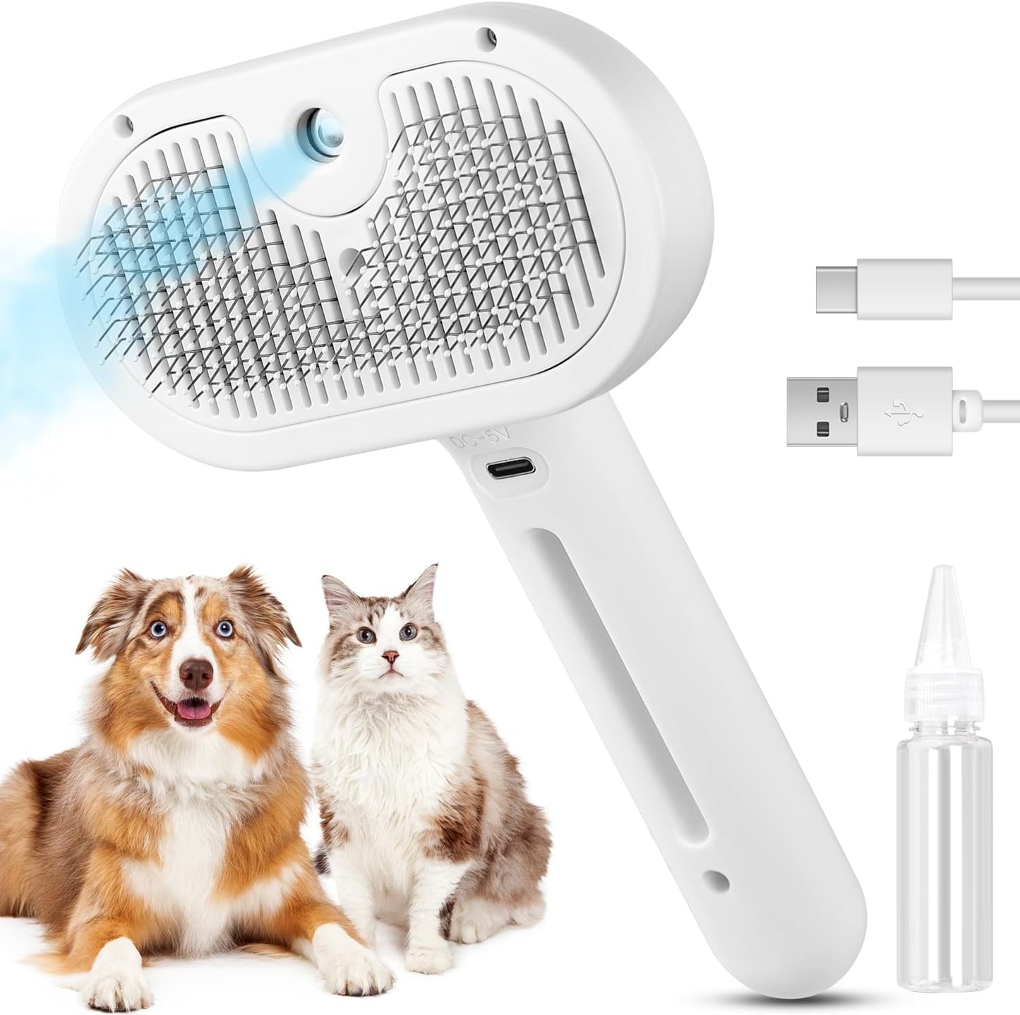 The Hydra-Groomer – 3-in-1 Mist Spray Brush for Deshedding Cats & Dogs