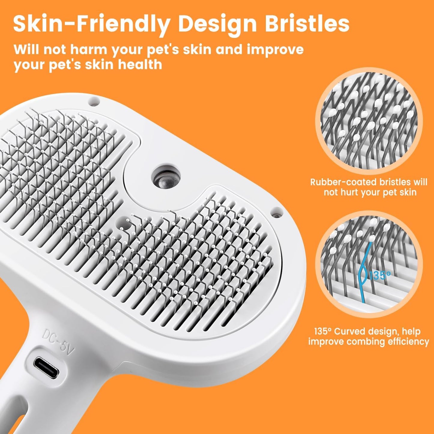 The Hydra-Groomer – 3-in-1 Mist Spray Brush for Deshedding Cats & Dogs
