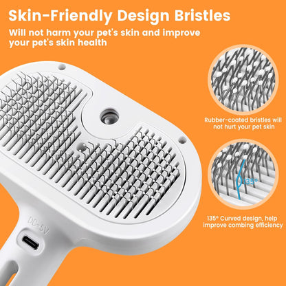 The Hydra-Groomer – 3-in-1 Mist Spray Brush for Deshedding Cats & Dogs