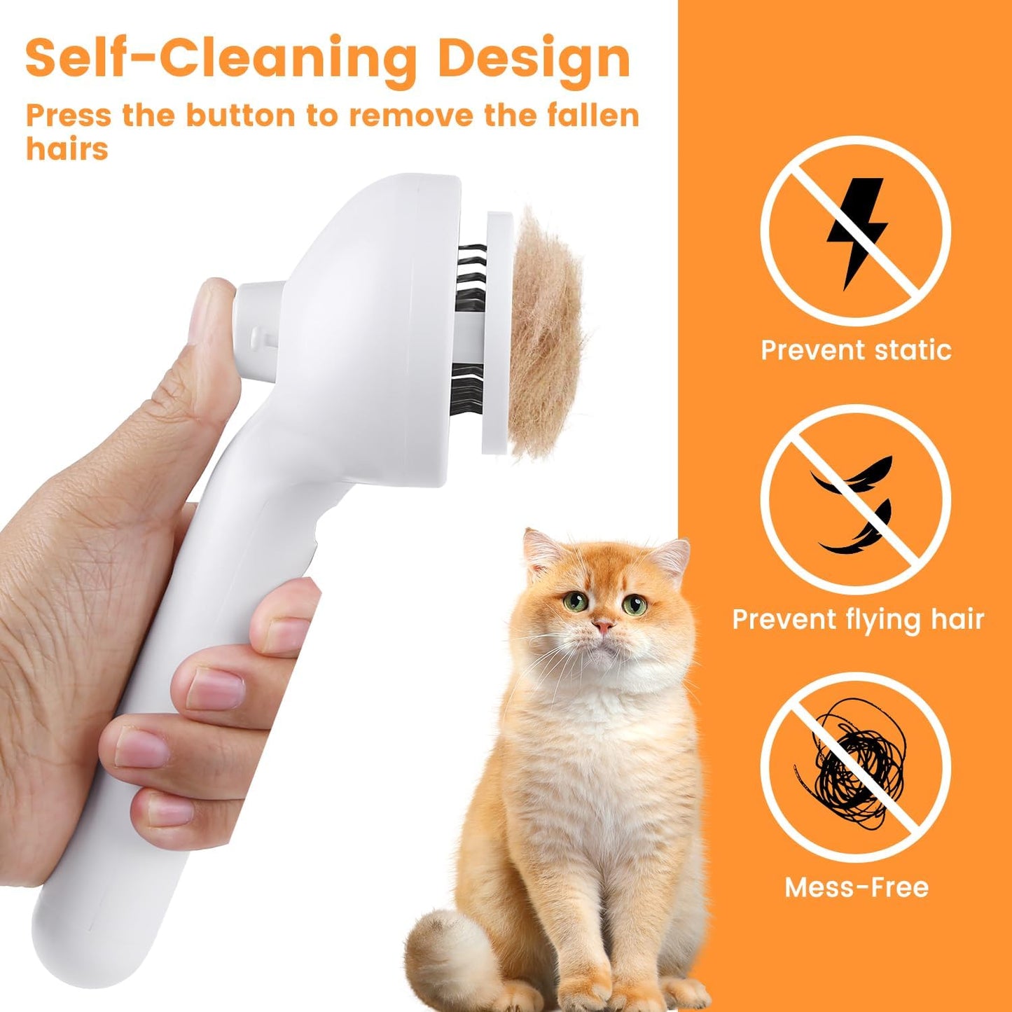 The Hydra-Groomer – 3-in-1 Mist Spray Brush for Deshedding Cats & Dogs