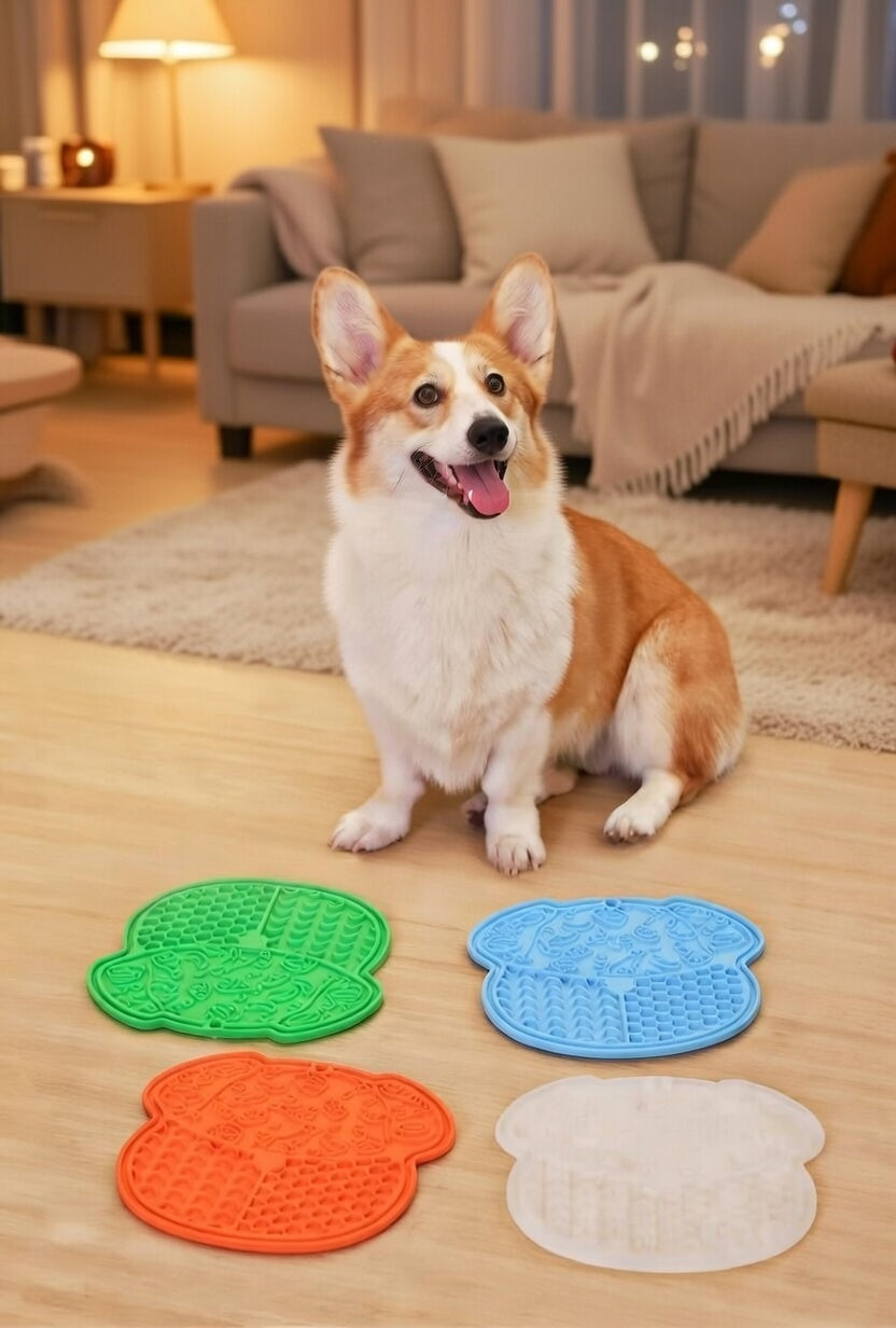 The Calm Feeder Suction Lick Mat – Dog & Cat Slow Feeder for Anxiety & Boredom