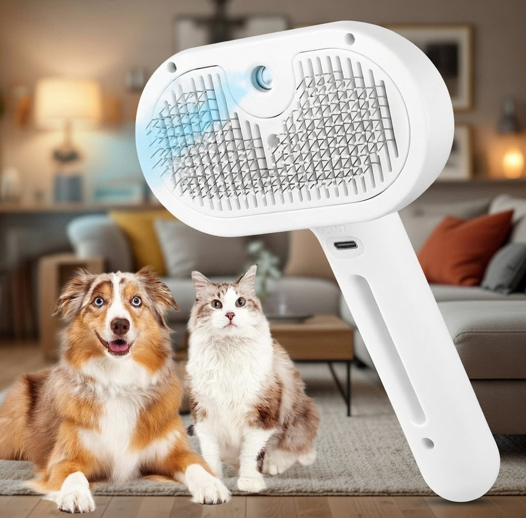 The Hydra-Groomer – 3-in-1 Mist Spray Brush for Deshedding Cats & Dogs